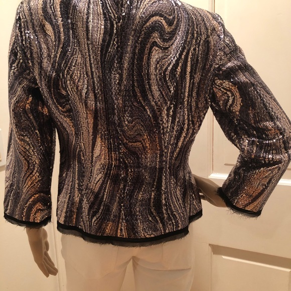 NWOT Cache Sequin Multicolor Jacket Blazer Sz S - Picture 5 of 8